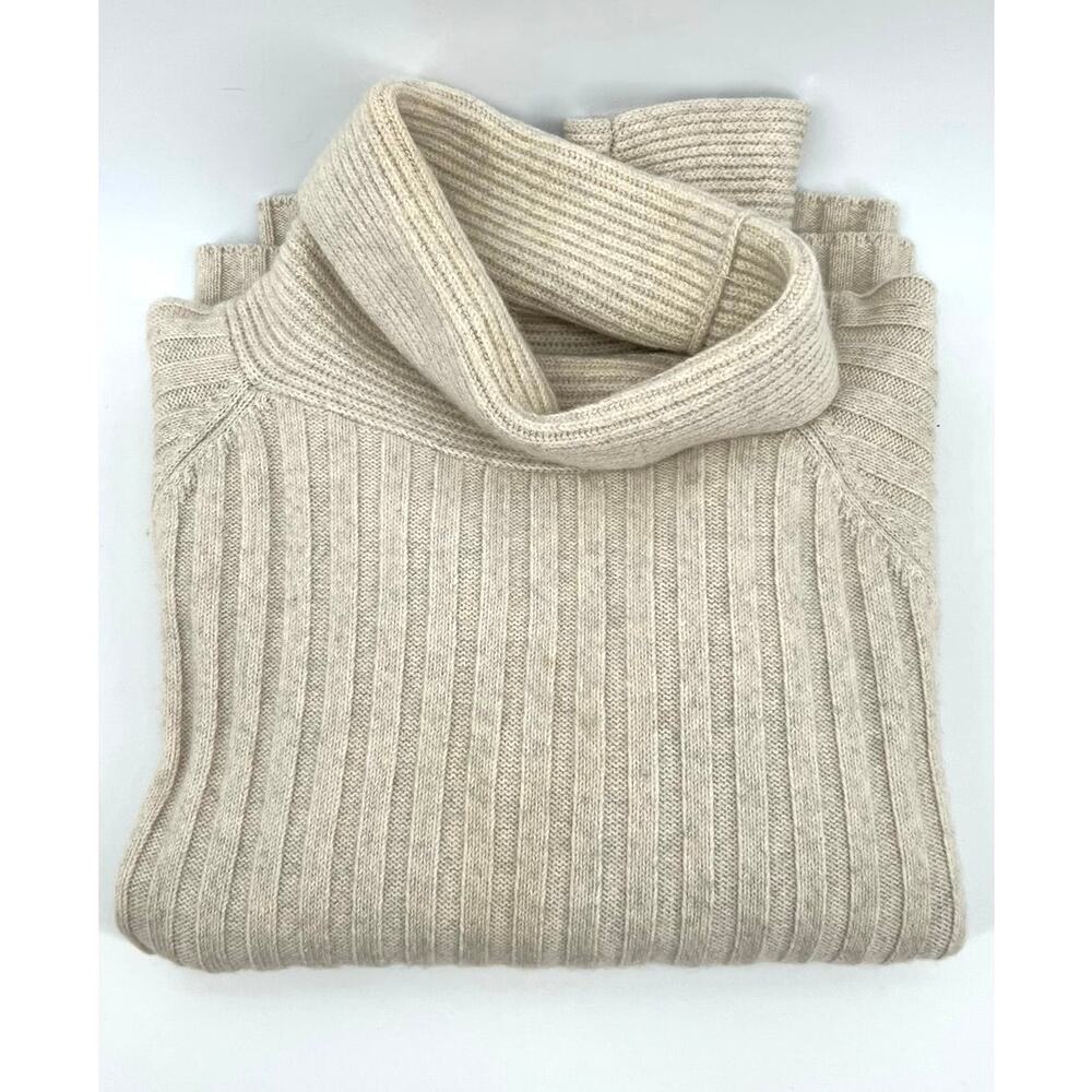 Club Monaco Cashmere Blend Sweater Women's Size S Cream Pockets Ribbed - Picture 10 of 10